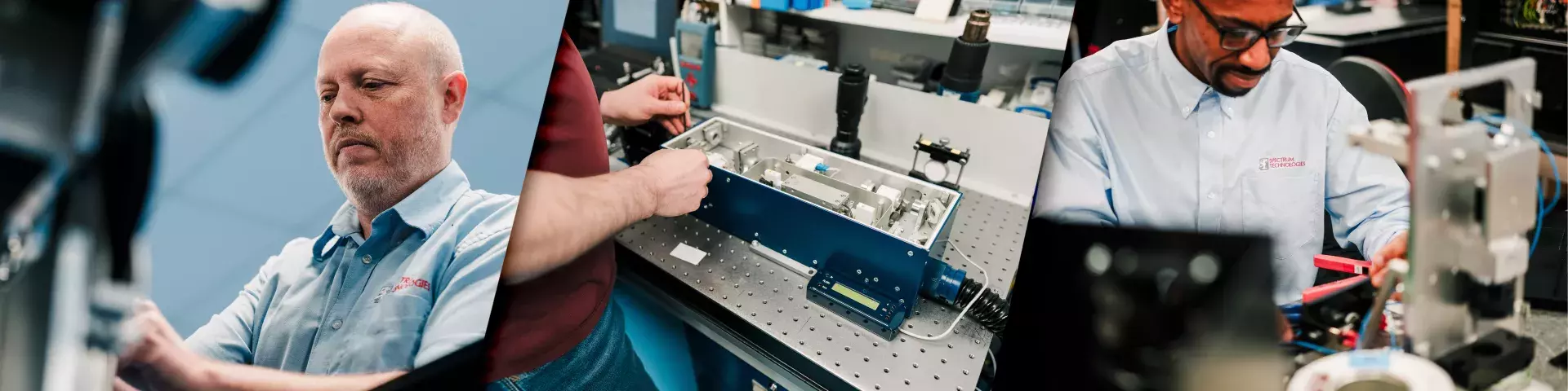 people working on machines